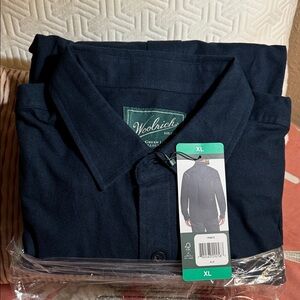 Woolrich Dark Blue Button-Up Shirt